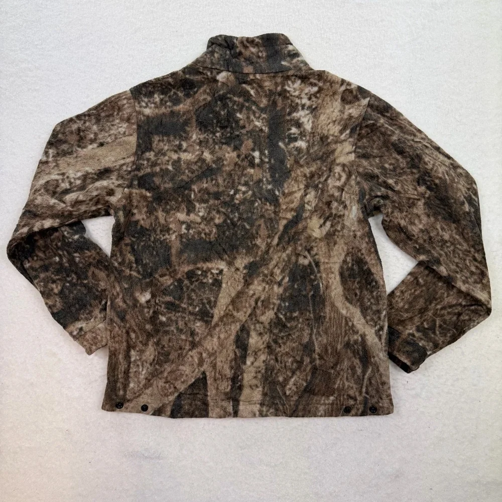 Reel Legends Camo Fleece Full Zip Jacket Size Large